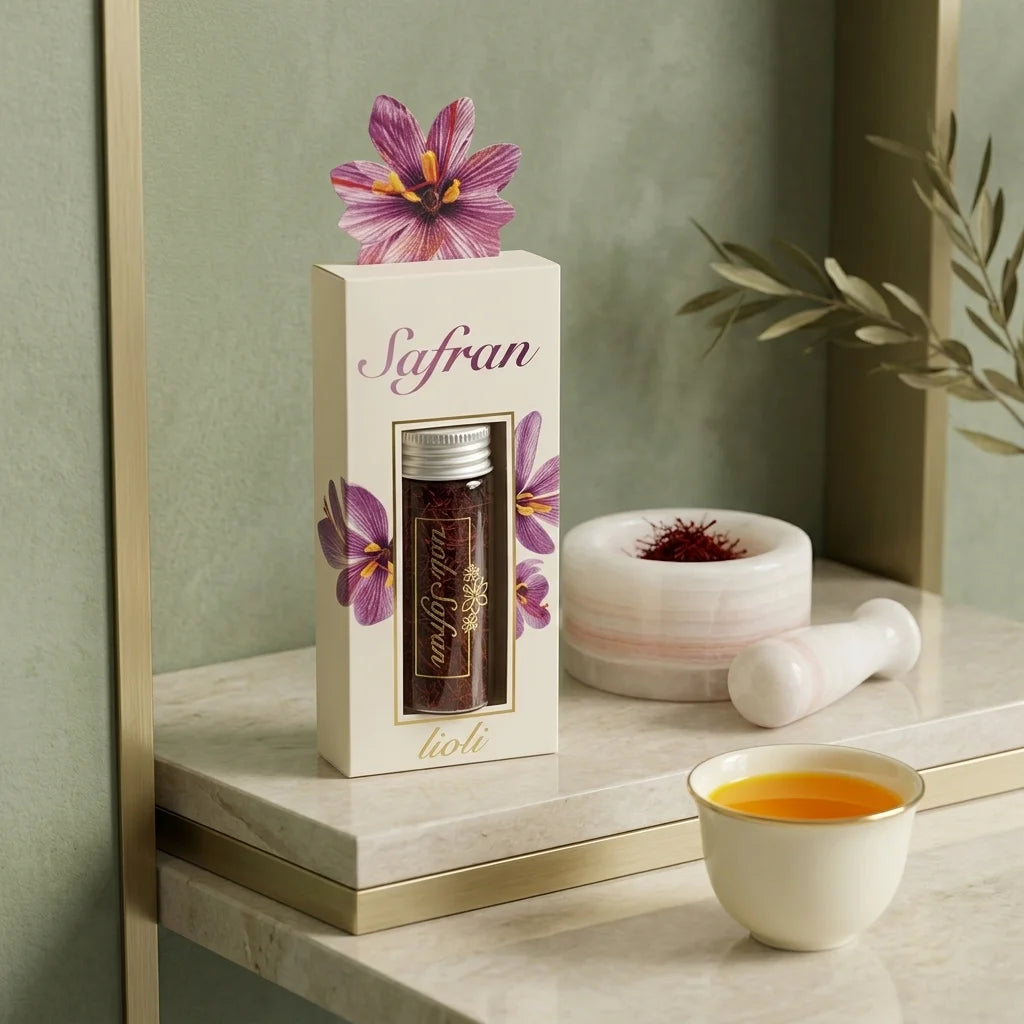 3 Gr Safran ve Mermer Havan